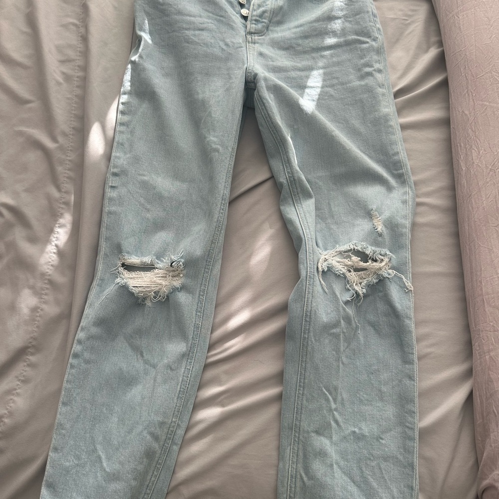 Light Blue Distressed Jeans